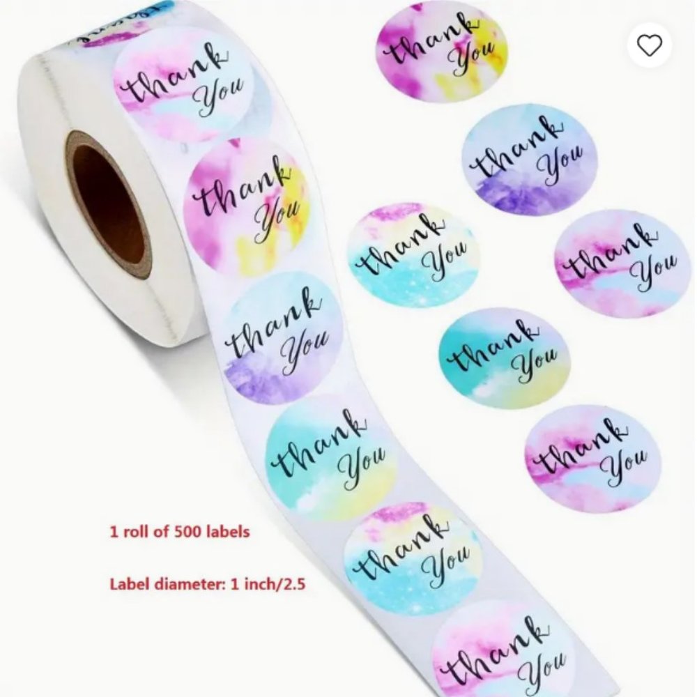 Thank you Stickers - 500 pcs - NWT